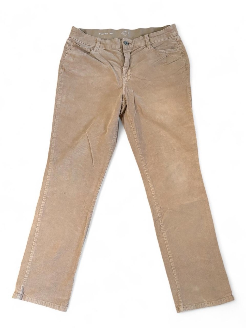 Women’s Size 12 St. John's Bay Straight Leg Corduroy Jeans in Tan/Light Brown